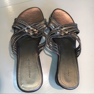 Cute Silver & Black Predictions Sandals